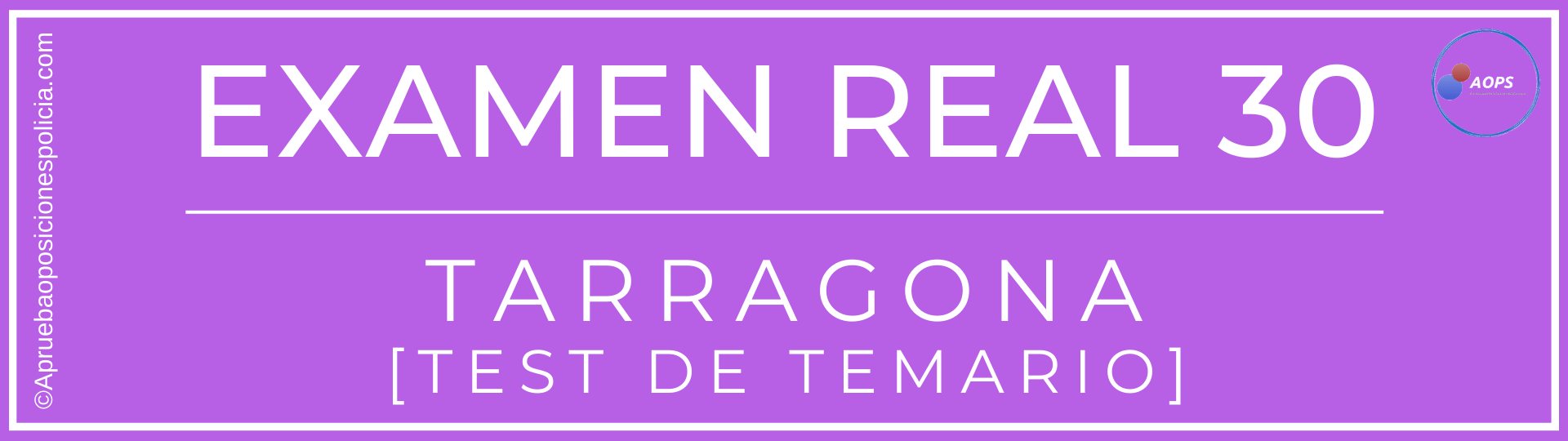Examen test temario guardia urbana Tarragona 2020