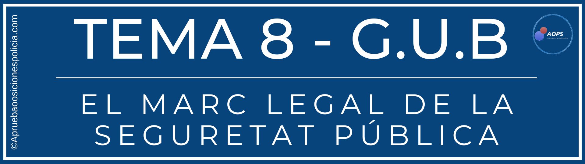Tema 8 GUB marc legal seguretat publica